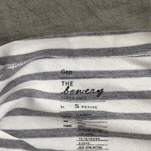 Gray striped baseball tee